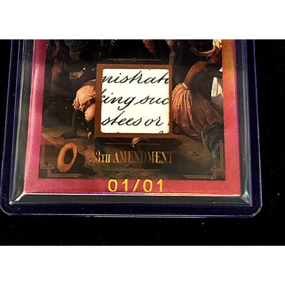 Authentic Piece of the 13th Amendment to Free the Slaves 1/1 One of a Kind - Picture 2 of 4
